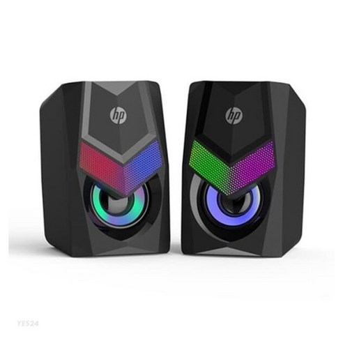HP DHE-6000 USB 2채널 PC 노트북 게이밍 스피커 RGB 백라이트