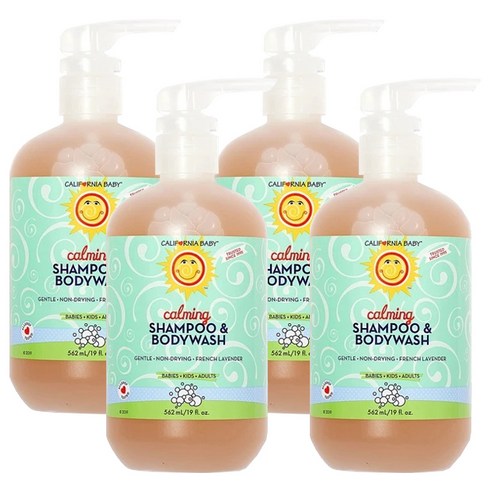 캘리포니아베이비 샴푸 & 바디워시 올인원클렌저 카밍, 562ml, 4개