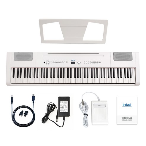 [쿠팡특가] 인켈 전자 디지털 피아노 IKP-3000 88건반 해머 포터블 스테이지, 화이트, IKP3000