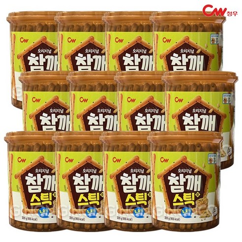 청우식품 참깨스틱 진, 220g, 12개