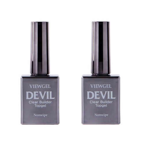 뷰젤 데빌 탑젤 고광택 오버레이 젤네일폴리쉬, 투명, 10ml, 2개