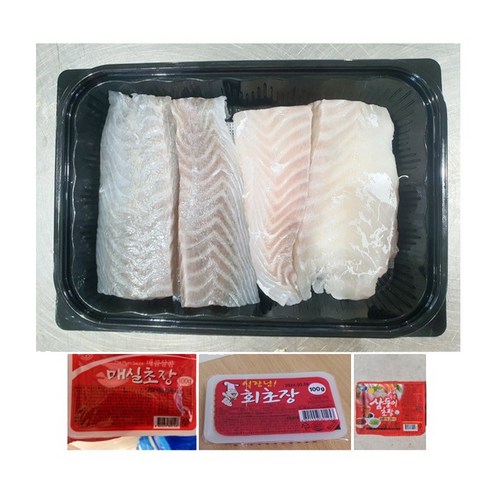 승후네수산 남해바다 당일작업 농어회필렛 국내산 1kg(양념소스포함), 1세트