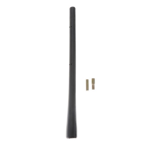 Ursmart 자동차 지붕 돛대 채찍 증폭 라디오 AM/FM 공중 안테나 W/ 2 나사 7 인치, 블랙, 합금