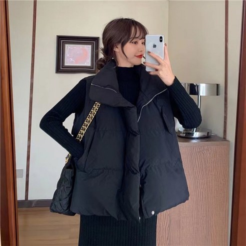 여성용 오버핏 다운 패딩조끼: 겨울에 따뜻함과 스타일을 선사하는 필수템