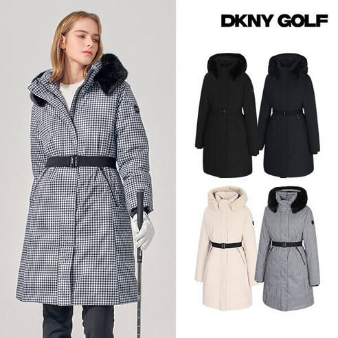 겨울의 따뜻한 포옹: DKNY 인퀼팅 다운 코트