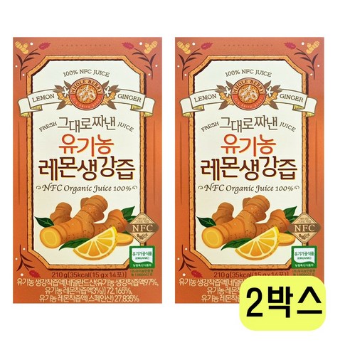 홀베리 그대로 짜낸 유기농 레몬 생강즙 14p, 420g, 1개