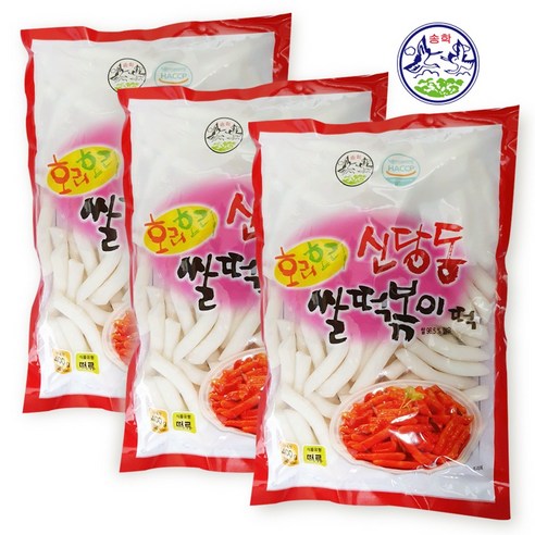 송학 호리호리 신당동 쌀떡볶이 400g 3개, 400g, 3개