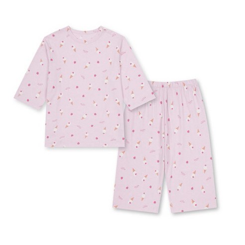 탑텐키즈 뱀부 7부 라운지 세트: 부드러운 촉감과 사랑스러운 디자인으로 아이에게 편안한 휴식을 선물하세요 탑텐키즈실내복