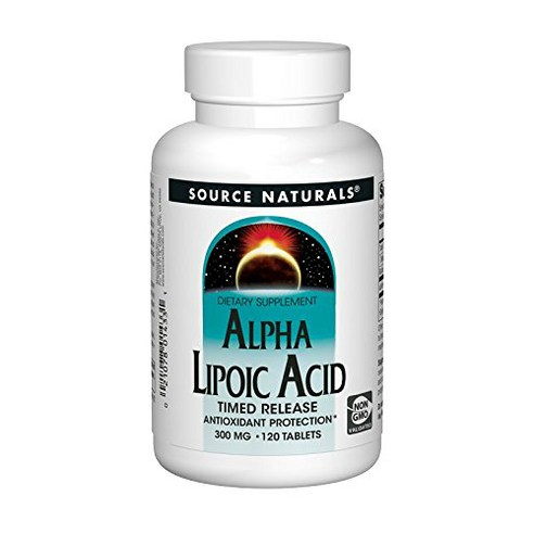 소스내츄럴스 알파리포산 300mg 타블렛 글루텐 프리 무설탕, 120개입, 1개