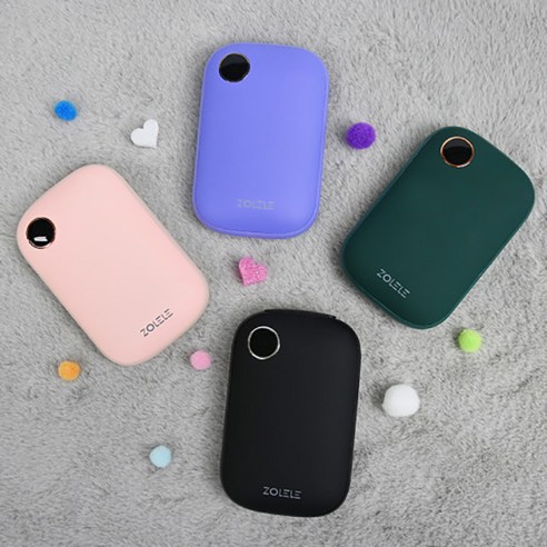 1초 발열 무광 손난로 겸용 C타입 대용량 10000mAh 보조배터리 그린