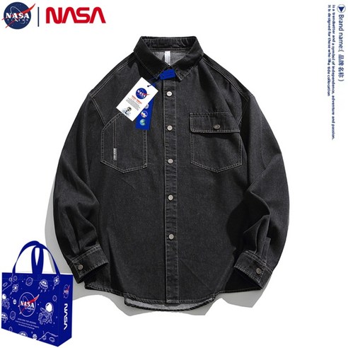 NASA 데님셔츠 청셔츠 자켓 봄가을 데일리