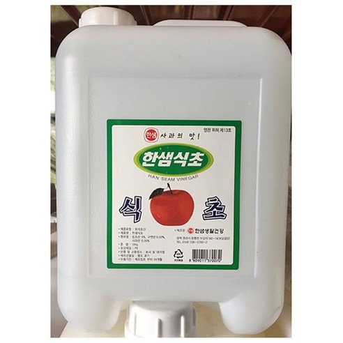 (JK) 맛식초 한샘 12kg 막식초 식초 식당용 업소용 식자재 (IB28385), 1개