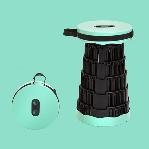 돼지코 접이식 자바라 의자 줄서기, 민트