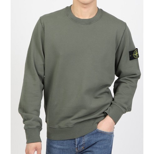 스톤아일랜드 24 63051 Cotton Fleece Crewneck Sweatshirt_레귤러 Fit 801563051 V0059 코튼 플리스 맨투맨_레귤러핏