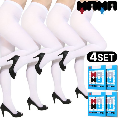 [4세트] MAMA 국내제조 매구맵시 80D 불투명 컬러 고탄력 팬티스타킹
