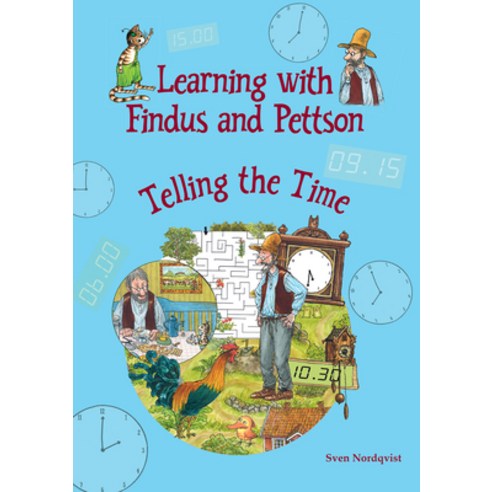 (영문도서) Learning with Findus and Pettson: Telling the Time Paperback, Hawthorn Press, English, 9781912480906