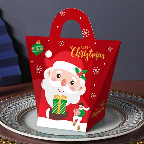 크리스마스 포장 종이 가방, 종이가방-대형-레드산타할아버지10p