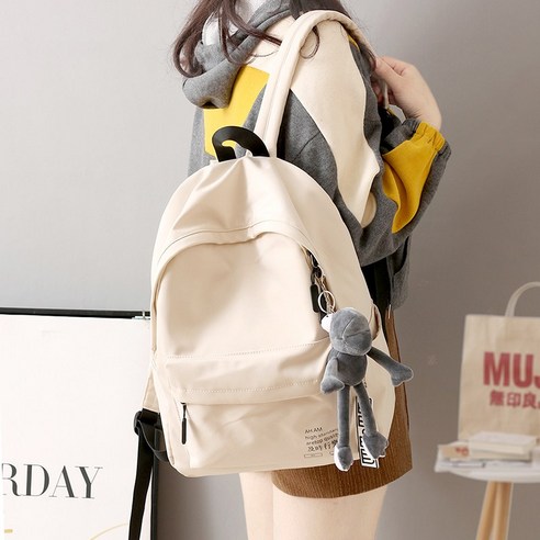 배낭 여성 한국어 스타일 고등학교 간단한 여행 배낭 Ins 모든 일치 중학생 Schoolbag 컴퓨터 가방 남자 유행