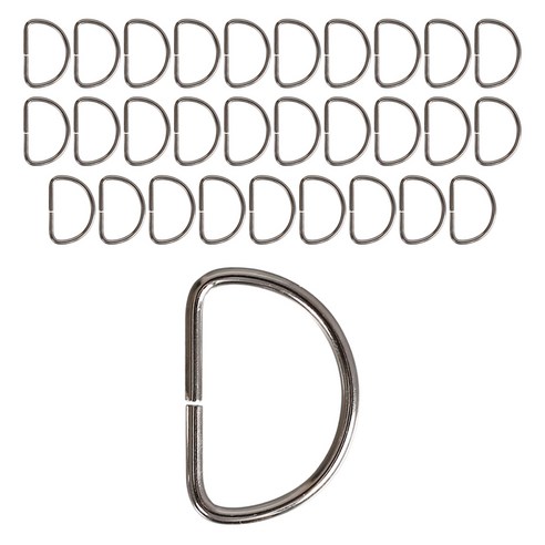 [모핸] 디링 D링 가방고리, 30개, 실버 32mm