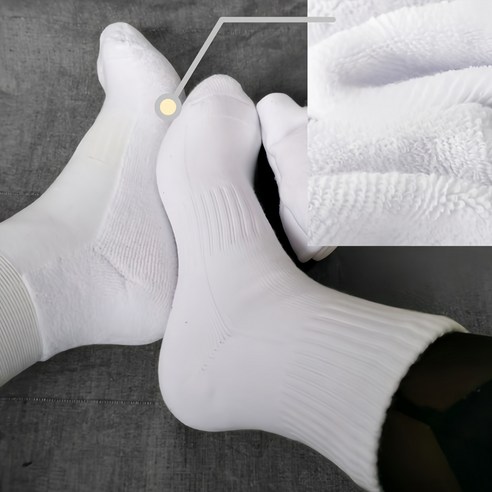 발끝까지 편안함을 책임지는 든든한 동반자: 남성용 스포츠 순면 양말 10켤레 두꺼운스포츠양말