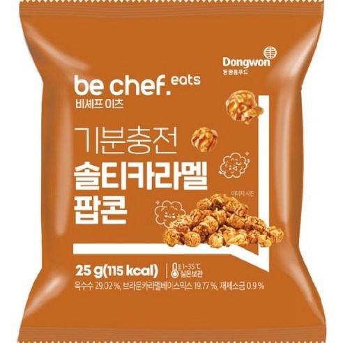 비셰프이츠 기분충전 솔티카라멜 팝콘, 25g, 1개