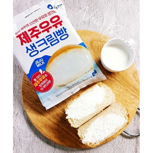 CJ푸드빌 제주우유 생크림빵 130g, 1개