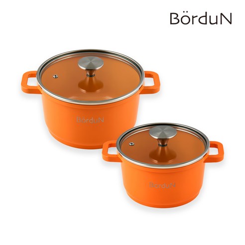 보오든 모던 IH 인덕션 냄비세트 2종, 1세트, 양수16cm + 양수20cm, 마리골드