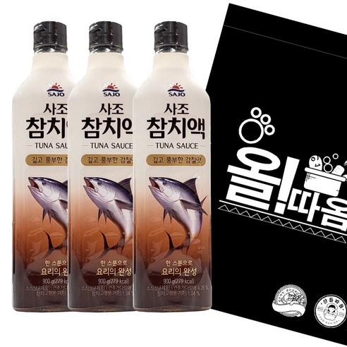 사조 참치액, 900ml, 3개