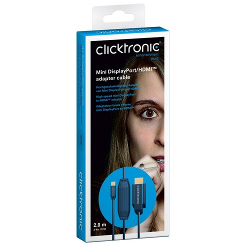 Clicktronic Mini DisplayPort to HDMI cable 2m, 1개