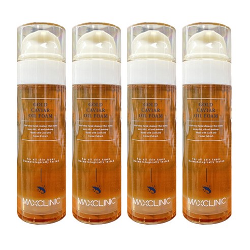 맥스클리닉 골드캐비어 오일폼 110g 클렌징 폼, 4개