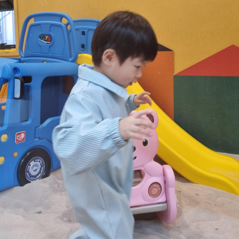 [오보기] 아기 유아 전신 미술가운 방수가운 아트플레잉수트, M, 티파니민트