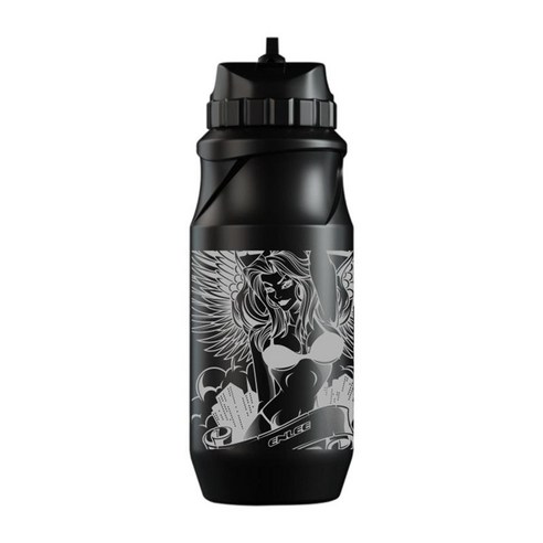 650ml 자전거 사이클링 물병 누수 방지 휴대용 PP 바디 핸드 헬드 내구성 코팅 음료 병 운동 체육관 승마 캠핑, 3.15x3.15x8.46인치, PP 플라스틱 및 실리콘, 뷰티 블랙