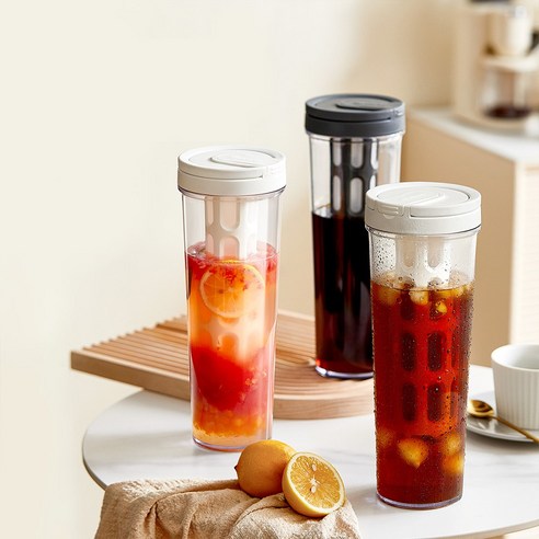 Azip 에이집 아이스 커피 보틀 커피메이커 아이스티 쥬스컵1000ml, 화이트, 6개, 1000ml