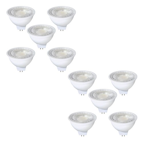 데이온 LED 할로겐 MR16 5W 12V 램프, 주광색, 10개