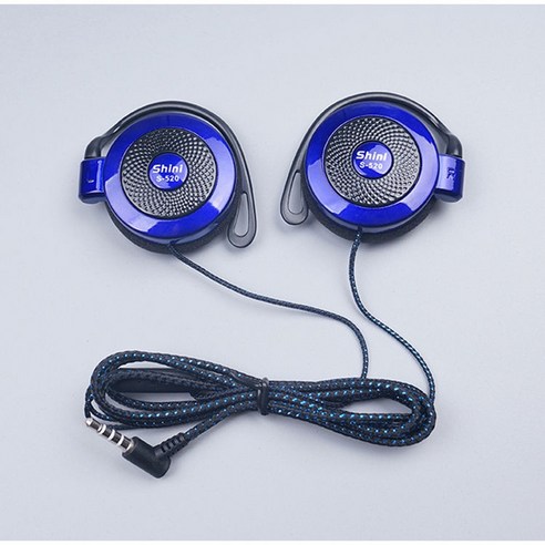 ZZJJC 이어폰 스포츠 러닝 일반 이어폰 뮤직MP3 이어폰, S-520블루