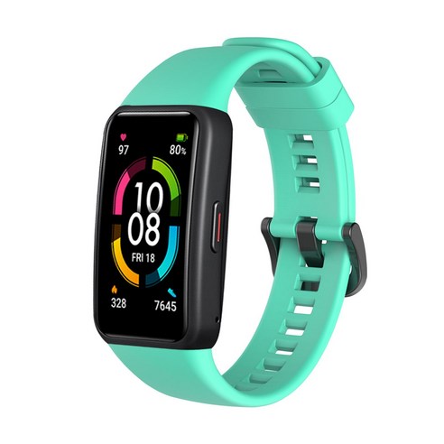 dodocool Honor Band 6 실리콘 교체 스트랩, 민트 그린, 견장