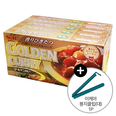 SB 에스엔비 골든카레 1개 중간매운맛 커리 198g +캔디세트 고형 고체 일본 카레 코스트코