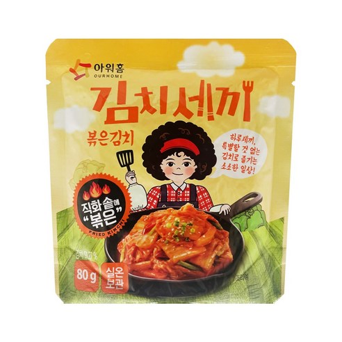 아워홈 김치세끼 볶은김치 80g