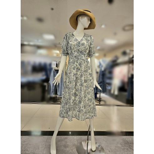 올리브데올리브 플라워 페이즐 패턴 롱 원피스YW3Mo345(1791165)