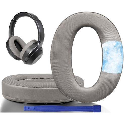 SOULWIT 교체용 이어패드-호환 모델 Sony 소니 WH-1000XM2 MDR-1000X 헤드폰 - 고밀도 폼 소음 차단 1쌍, Cooling Gel, Gold, 1개