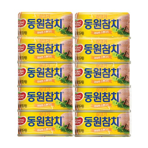 동원 라이트 스탠다드 참치, 100g, 10개