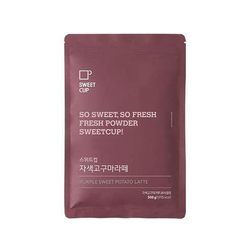 스위트컵 자색 고구마 라떼 파우더 500g 2개세트, 1개입, 2개