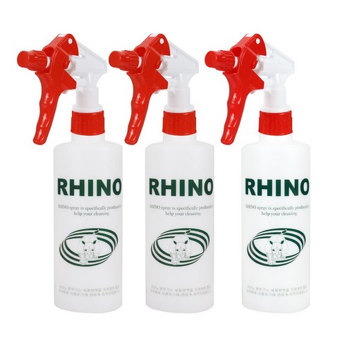 청소해결사 직사 분사 2중 스프레이 분무기 500ml, 레드, 3개입