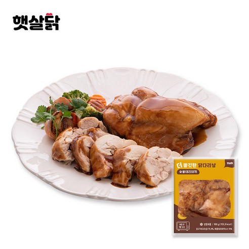 더 쫄깃한 닭다리살 숯불데리야끼 1kg(100gX10팩), 10개, 100g