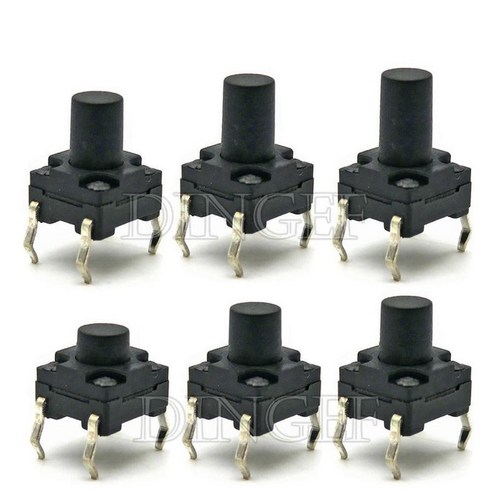 방수 패널 택트 스위치 핀 딥 버튼 피스, 1개, 11.6x6x5mm 방수 버튼스위치 방수 패널 택트 스위치 핀 딥 버튼 피스, 1개, 11.6x6x5mm 방수 버튼스위치