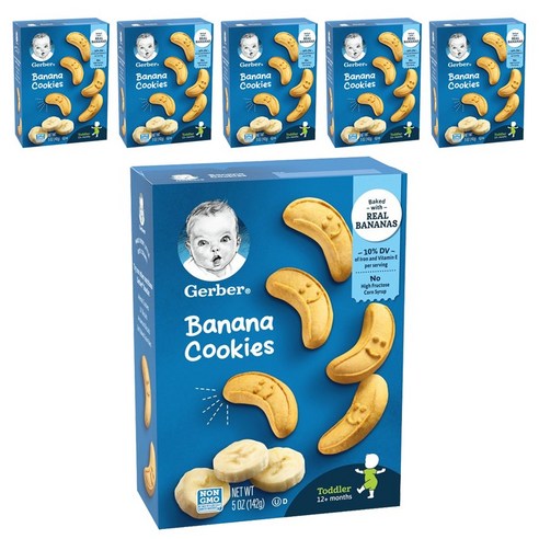 Gerber 그래듀에이트 쿠키 142g, 6개, 바나나 (Banana)