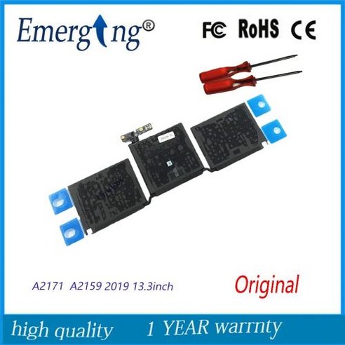 새로운 오리지널 A2171 노트북 배터리 11.41V 58WH 7200mAh 애플 맥북 프로 레티나 13.3 