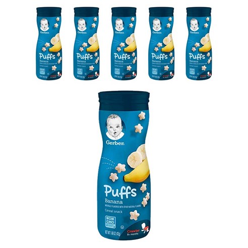 거버 퍼프 과자 42g, 바나나, 6개입