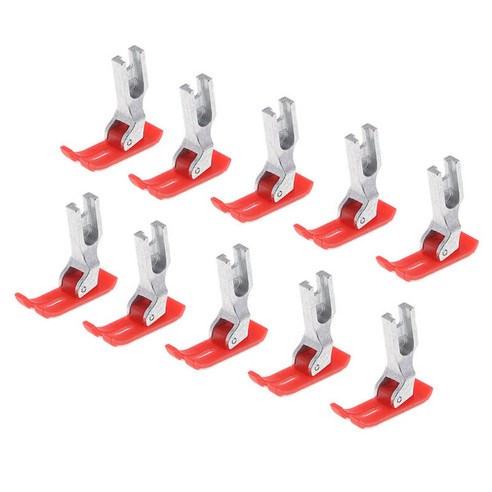 가죽 직물 바느질 MT-18에 대 한 10Pcs 플라스틱 산업 재봉틀 노루발, 레드