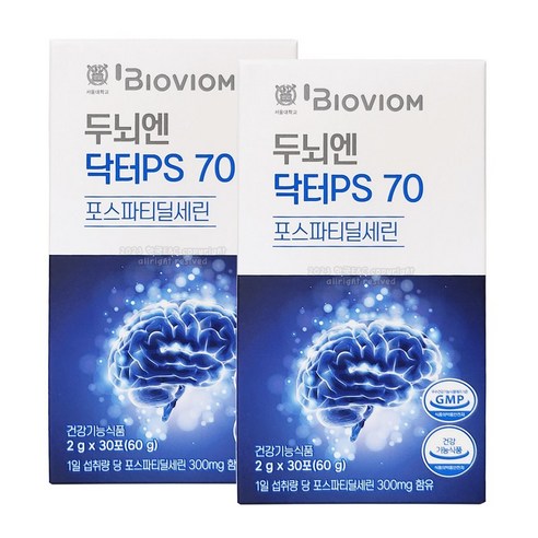 인지력개선 포스파티 딜세린 두뇌엔 닥터Ps 70 60g 6박스 6개월분, 2g, 180개